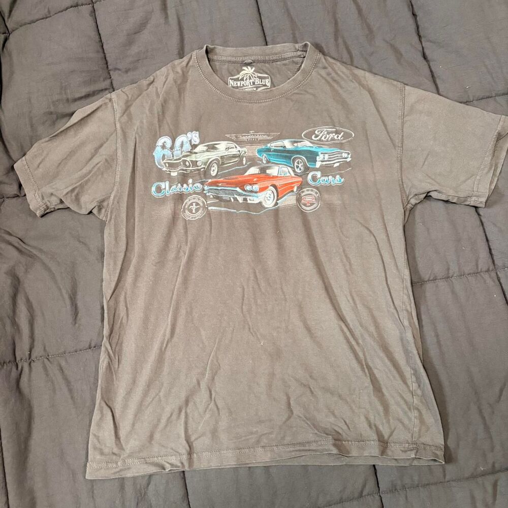 Newport Men's Brown and Grey T-shirt